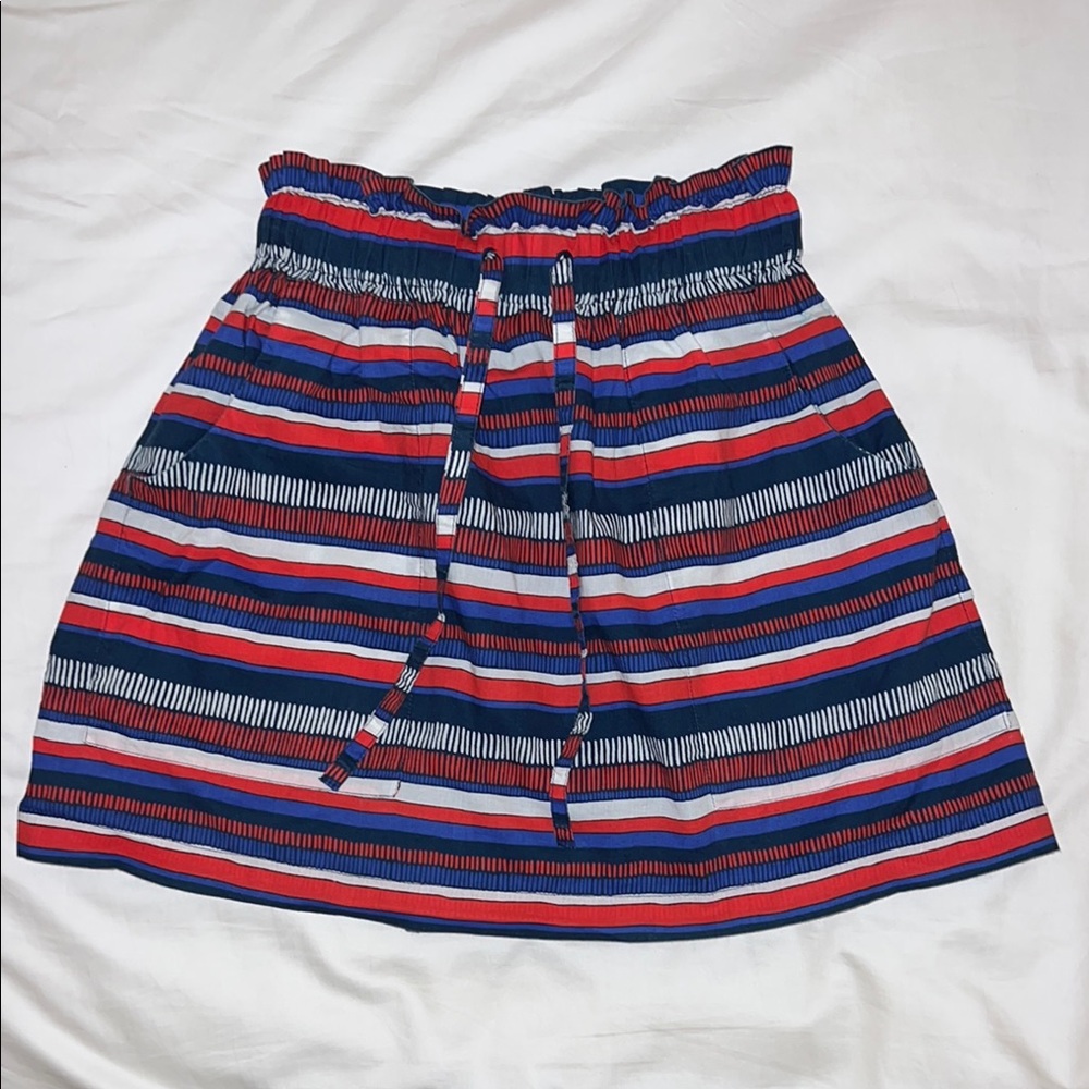 Jack Wills Red, White & Blue Cotton Skirt (Size US 0 / UK 4)
